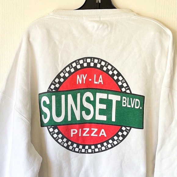 Madhappy Other - Madhappy Prince Street Pizza Heritage Crewneck White Marshmallow Large EUC